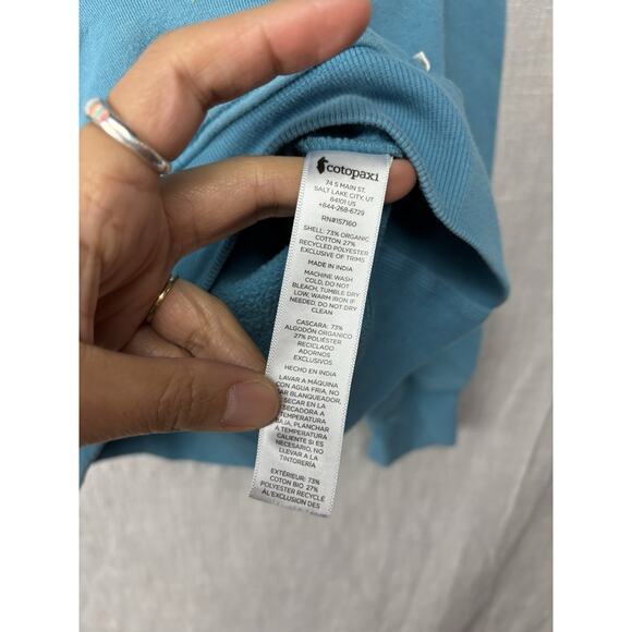 Cotopaxi Hoodie Womens Small S Blue Do Good Pullover Sweatshirt Outdoors Hiking - Picture 5 of 9